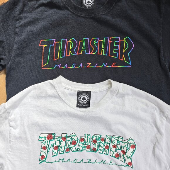 Pair (2) Thrasher T-Shirts Size Medium - Picture 2 of 10